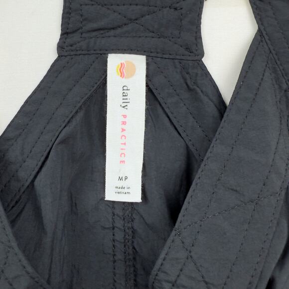 Daily Practice Sz MP Free Fall Black Parachute Drawstring Midi Dress Anthro - Picture 6 of 12